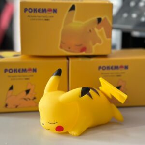 Set x2 lámparas LED Pikachu durmiendo, diseño infantil, luz suave.