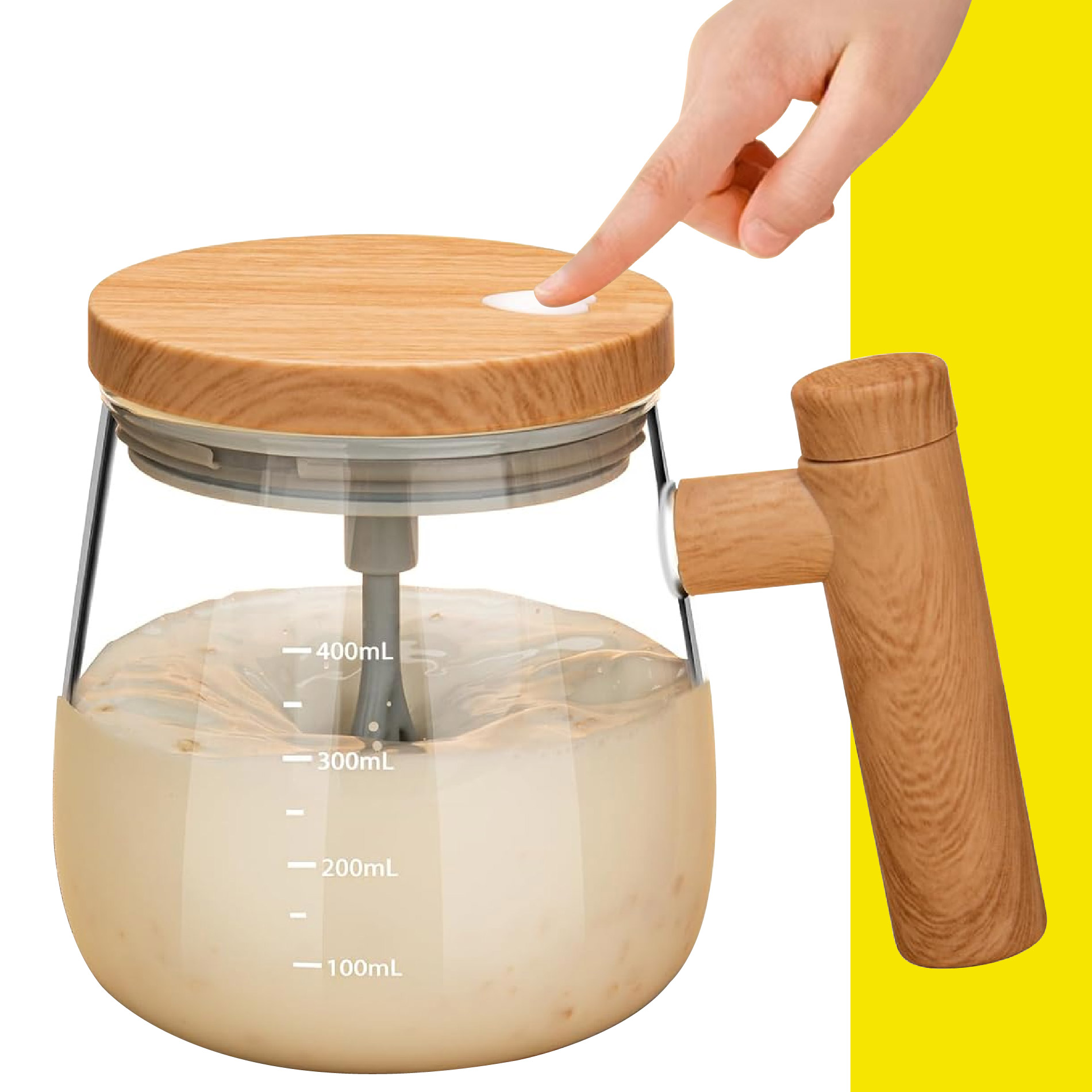 Taza Mug Mezcladora Automática Vidrio - Prepara tus bebidas al instante sin grumos - Imagen 6