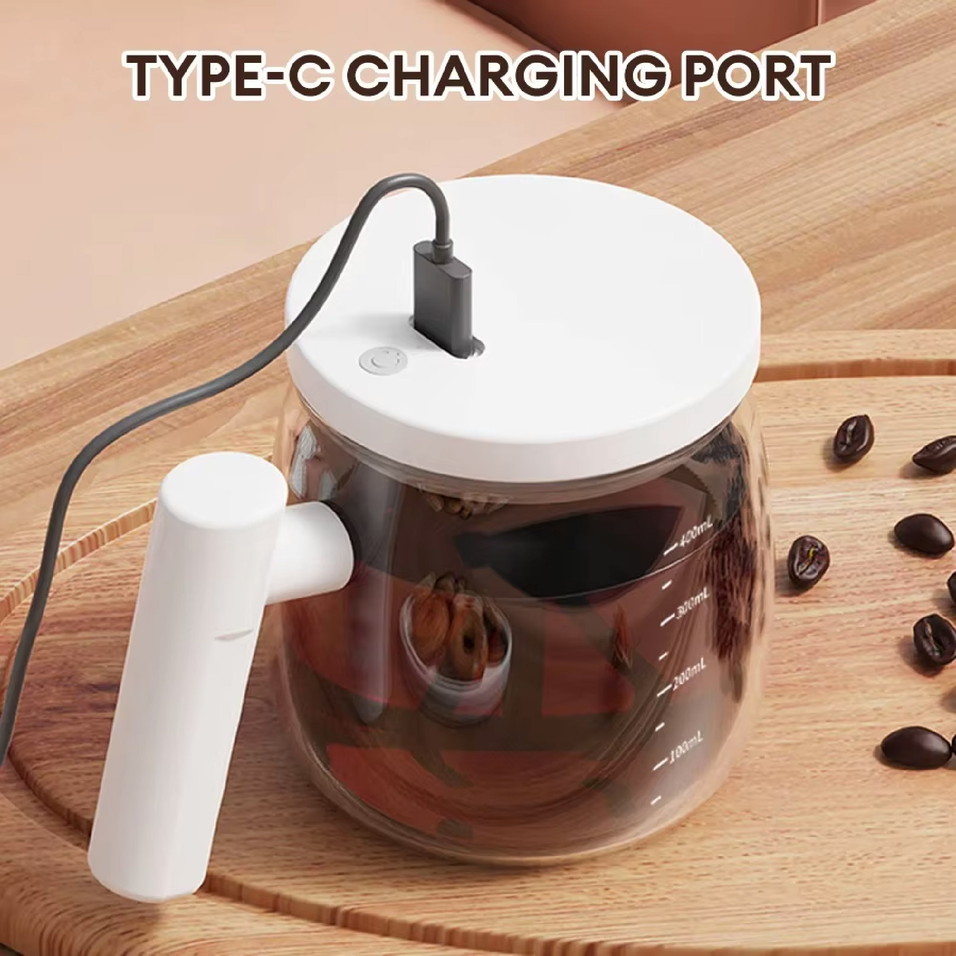 Taza Mug Mezcladora Automática Vidrio - Prepara tus bebidas al instante sin grumos - Imagen 2
