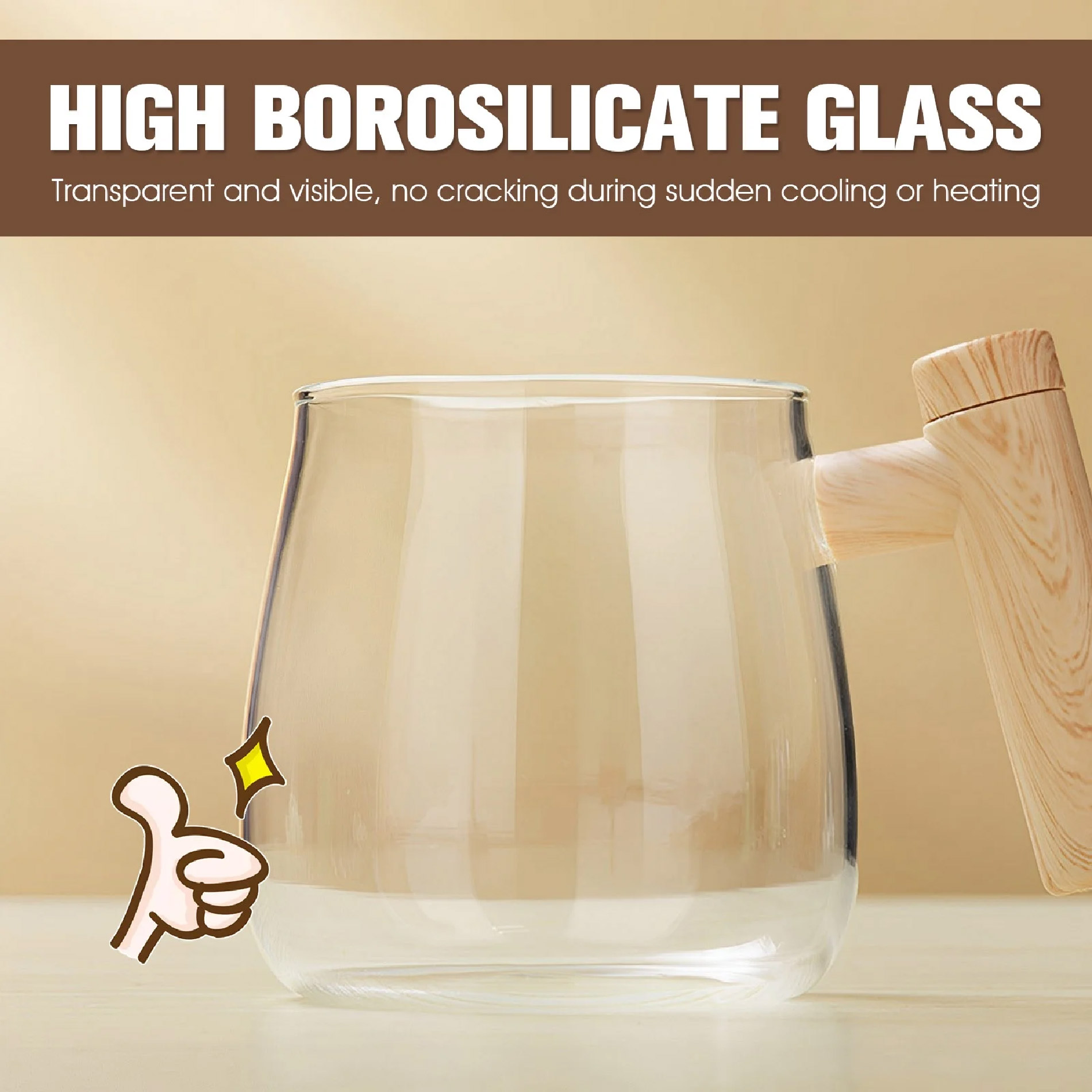 Taza Mug Mezcladora Automática Vidrio - Prepara tus bebidas al instante sin grumos - Imagen 5