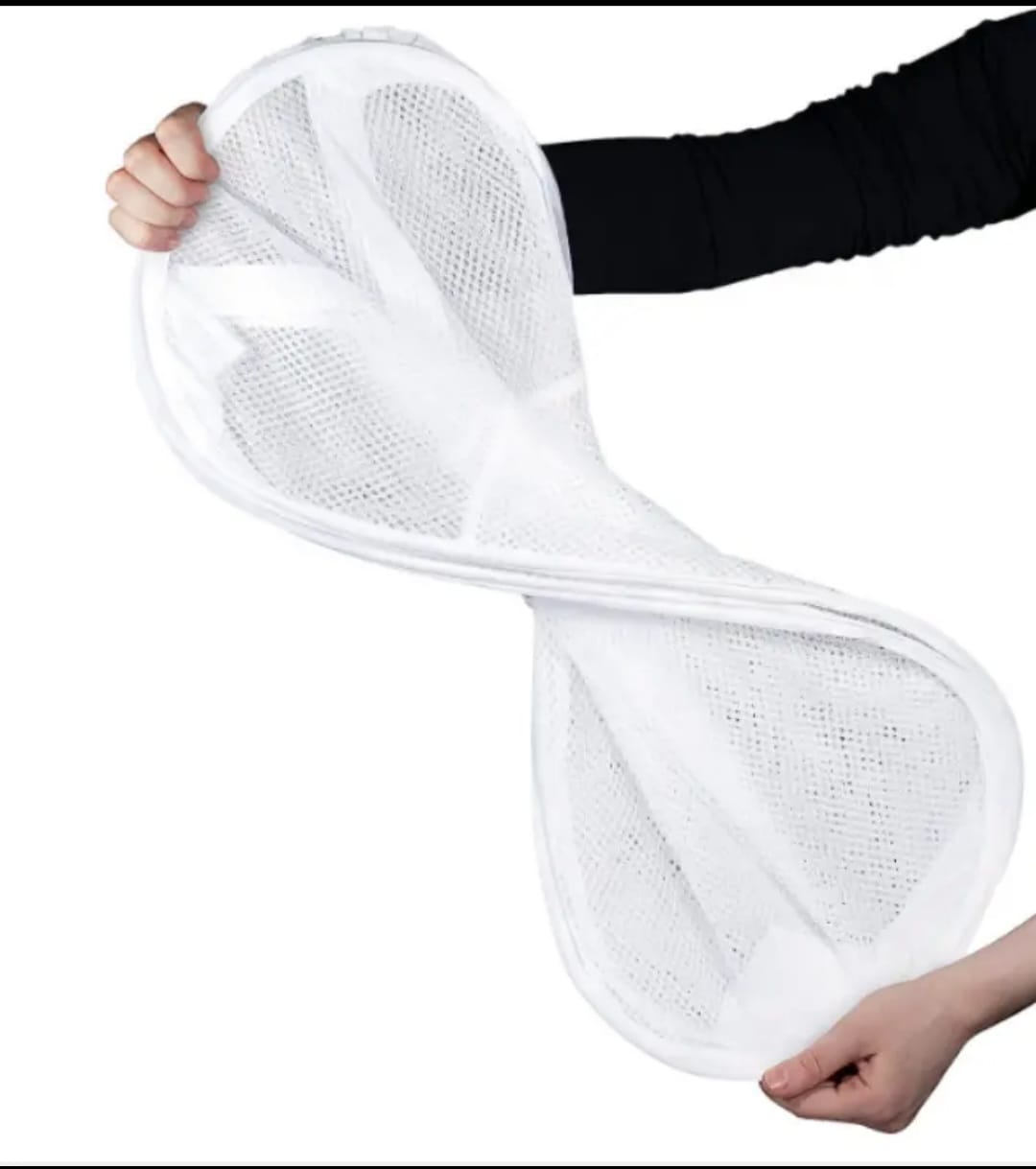 Kit canastas de ropa plegables blancas en malla, flexibles y organizadoras.