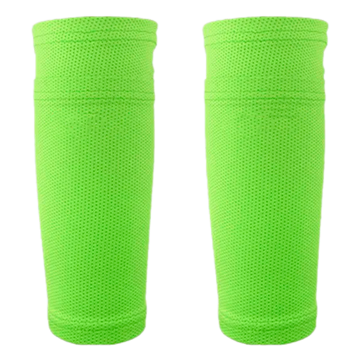 Medias de fútbol verdes para adulto, lisas, de tejido de punto, para porta canilleras.
