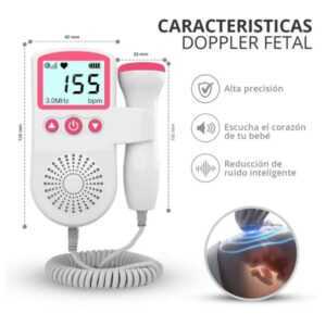 Monitor Fetal Doppler Ultrasonido Portátil - Escucha los latidos de tu bebé con tranquilidad