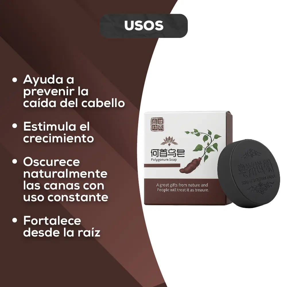 Jabon Anticanas Set X2: Previene caída, estimula crecimiento, oscurece canas y fortalece raíz.