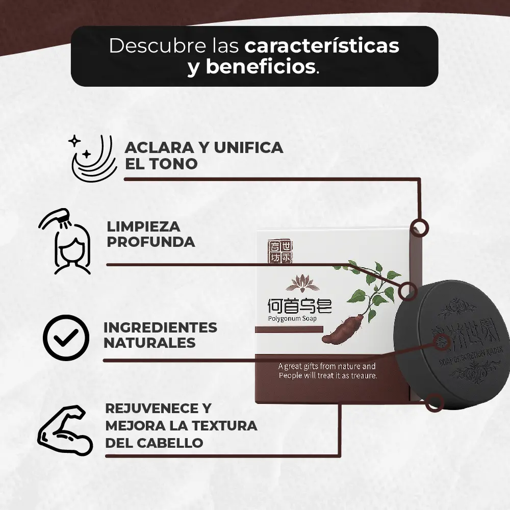 Jabon anticanas: aclara tono, limpia, ingredientes naturales, mejora textura cabello.