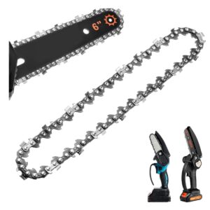Set x3 cadenas de repuesto 6 pulgadas para mini sierra de poda, con eslabones metálicos.