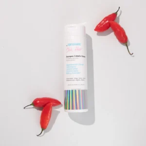 Shampoo Click Hair 300ml para cabello graso con ají, limón y arroz, control de grasa y crecimiento.