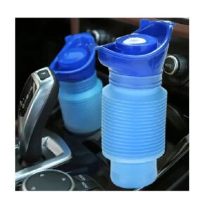 Set x2 orinales portátiles plegables azules, ideal para viajes, en auto.
