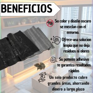 Trampa Pegante Ratones Efectivo y Seguro - Captura plagas sin olores ni residuos