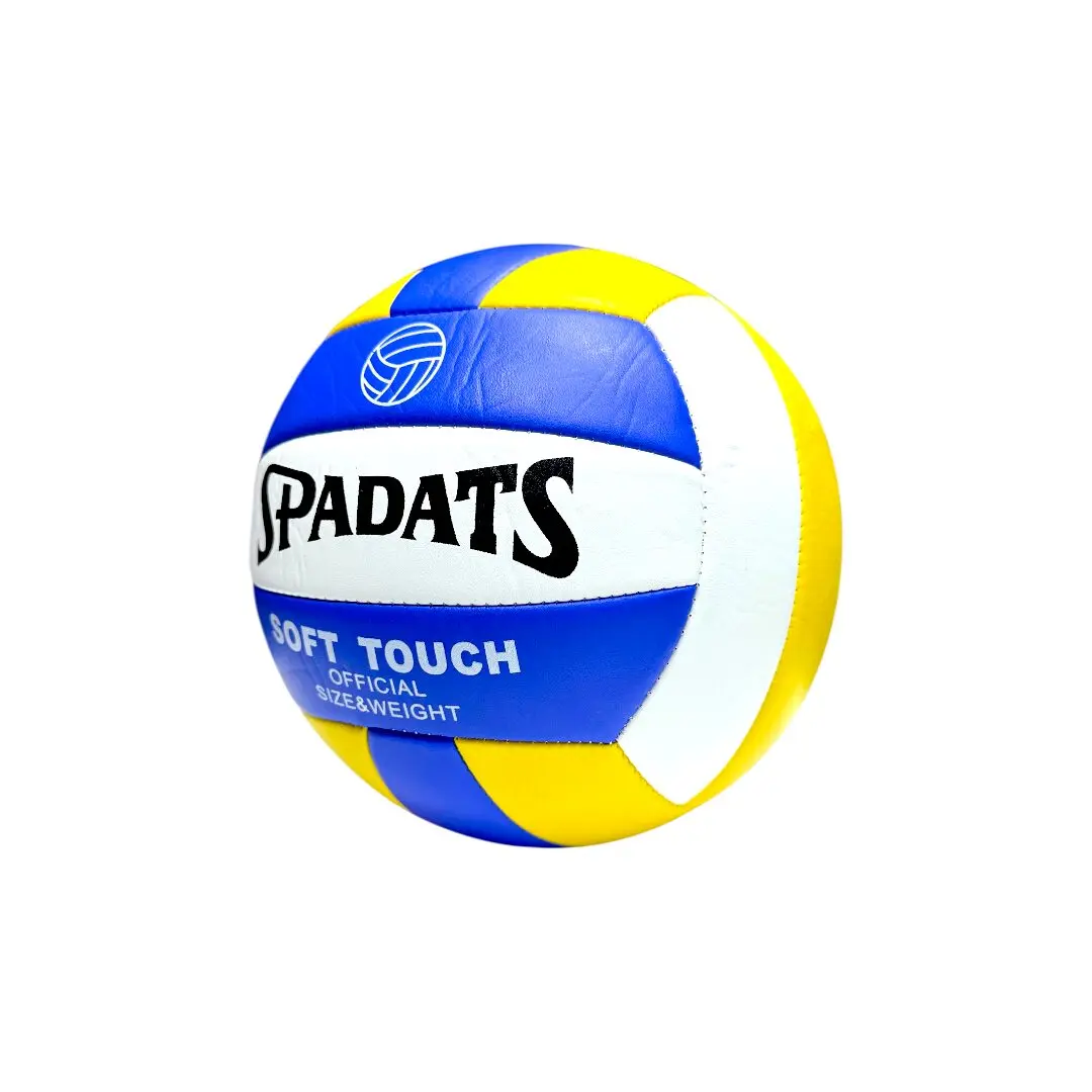 Balón de voleibol Padats, azul, blanco y amarillo, "Soft Touch", para entrenamiento y recreación.