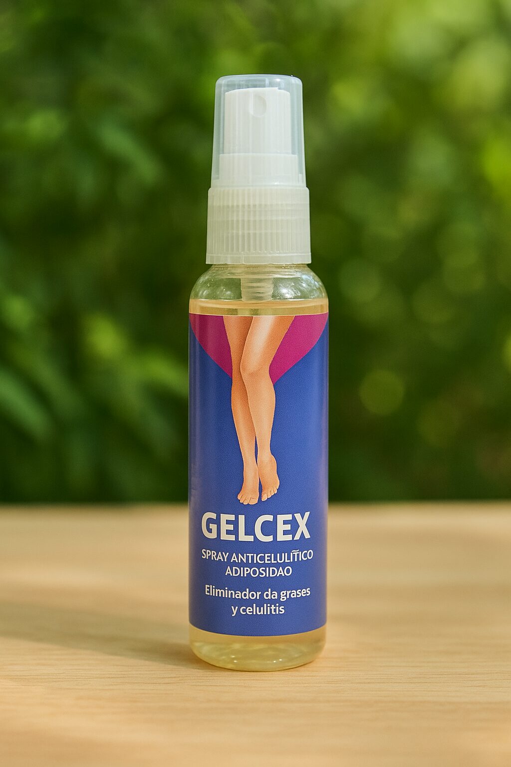 Spray GelCex anticelulítico con de piernas tonificadas, ideal para reducir grasa y celulitis.