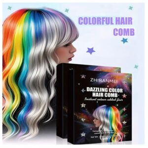 Peine de cabello temporal de colores vibrantes, ideal para looks divertidos y experimentales.