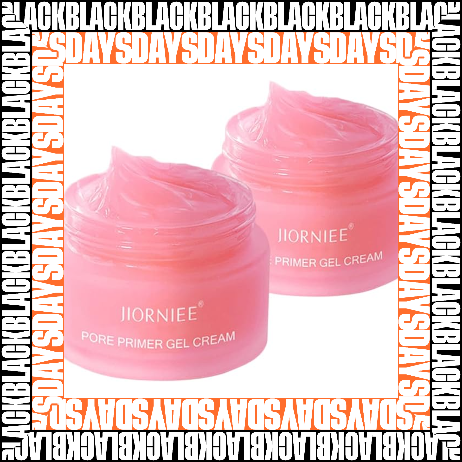 Set x2 Praimer Hidratante Facial en crema color rosa, ideal para preparar la piel, con envase transparente y tapa rosa.