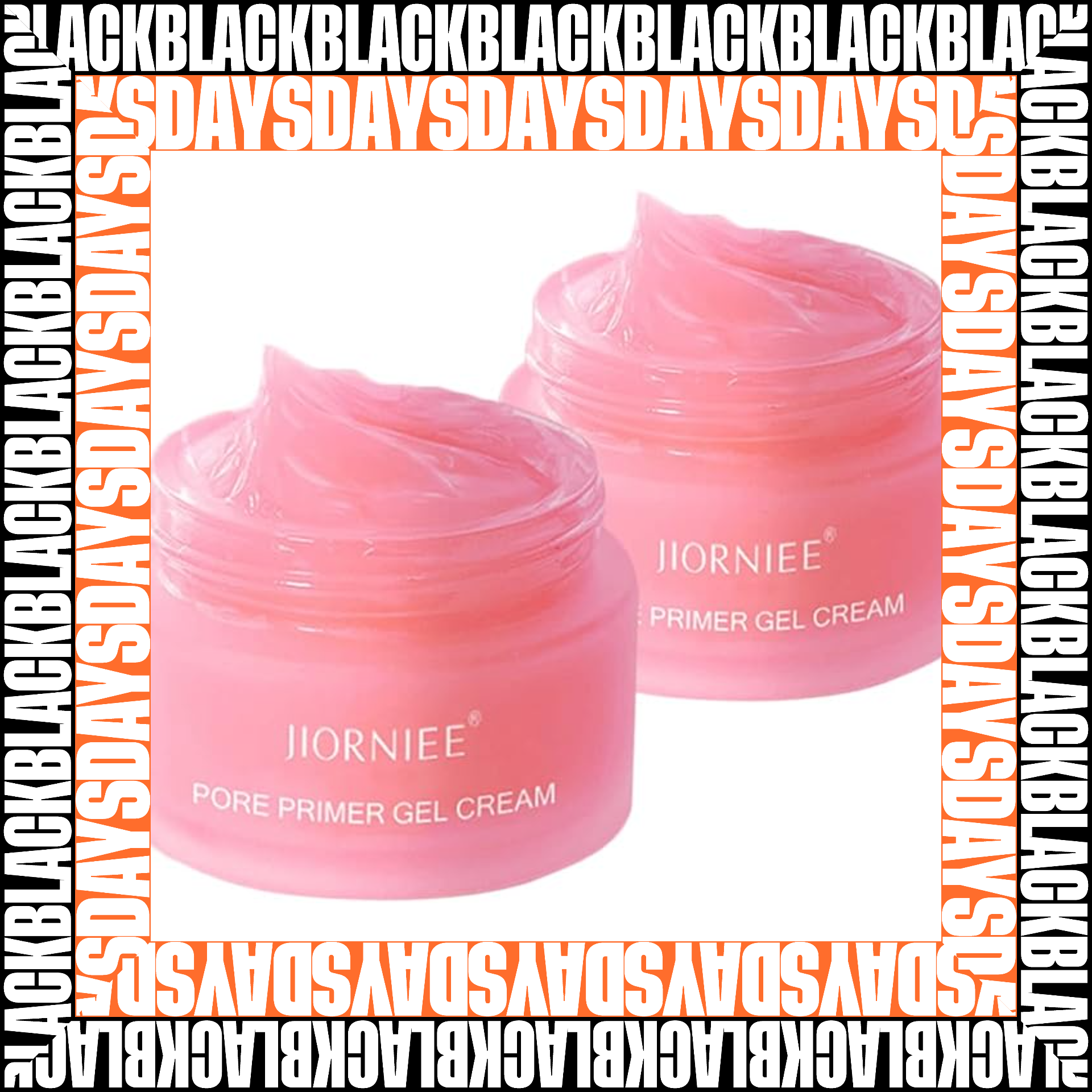 Set x2 Praimer Hidratante Facial en crema color rosa, ideal para preparar la piel, con envase transparente y tapa rosa.