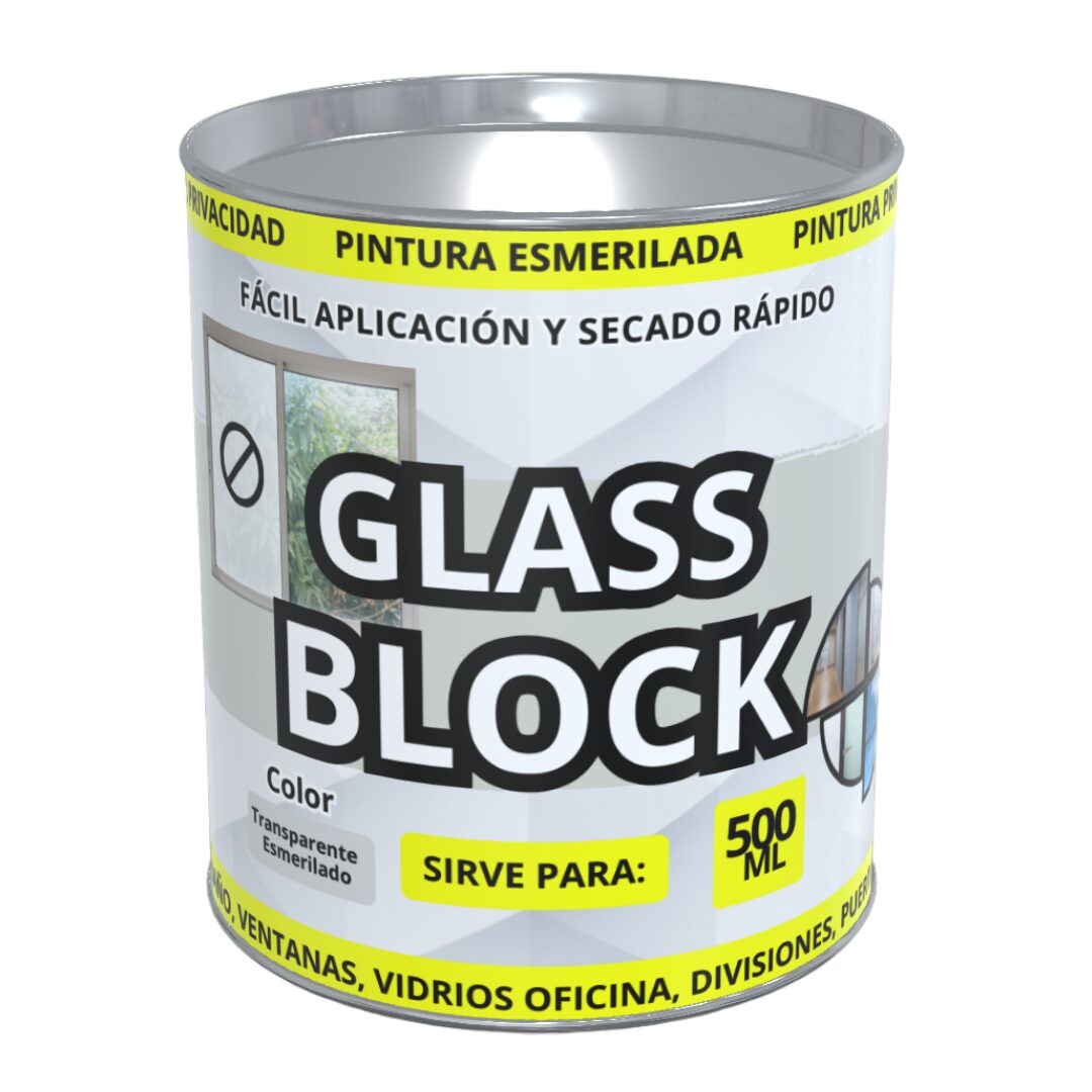 Pintura Glass Block Esmerilado Mate Impermeable - Protege y decora superficies de vidrio con privacidad - Imagen 2