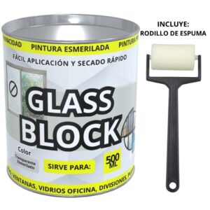 Pintura Glass Block Esmerilado Mate Impermeable - Protege y decora superficies de vidrio con privacidad