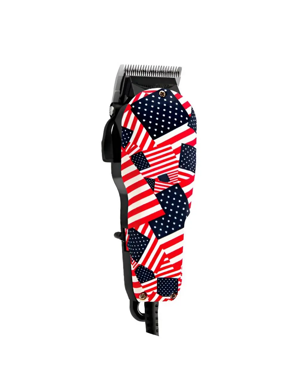 Cortadora de pelo profesional WAER 08219 con diseño de bandera de EE. UU. en la carcasa.