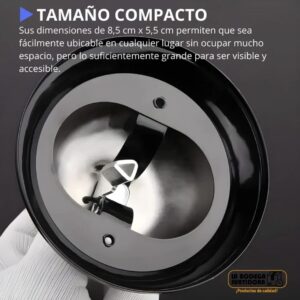 Campana de timbre de cocina compacta, 8,5x5,5 cm, metálica, para alerta y solicitar atención.