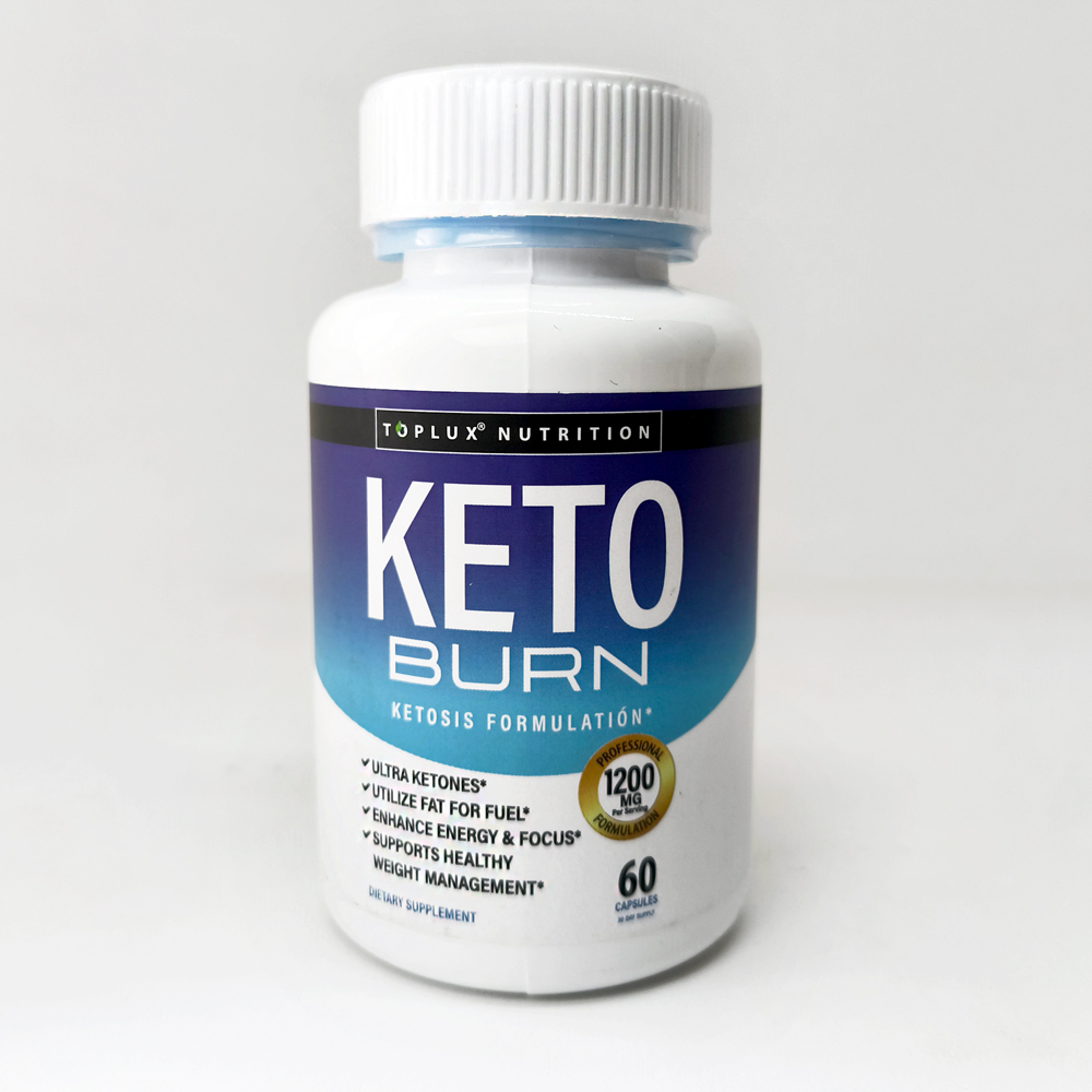 Suplemento Keto Burn 60 cápsulas, formulación para cetosis, potencia energía y quema grasa.