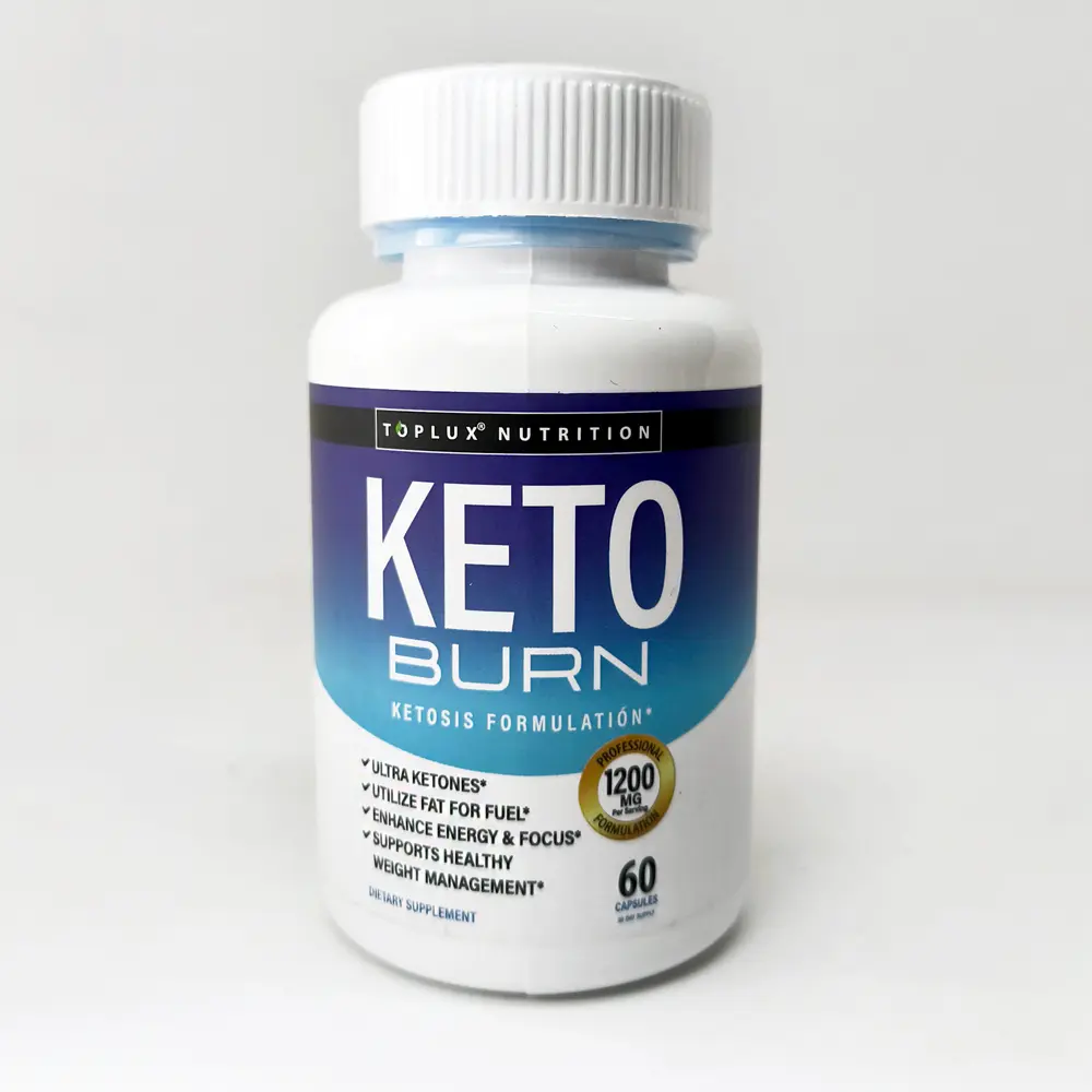Suplemento Keto Burn 60 cápsulas, formulación para cetosis, potencia energía y quema grasa.