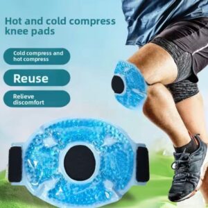 Compresas de gel para rodilla, azules, para calor y frío, reutilizables, alivian dolor e inflamación.