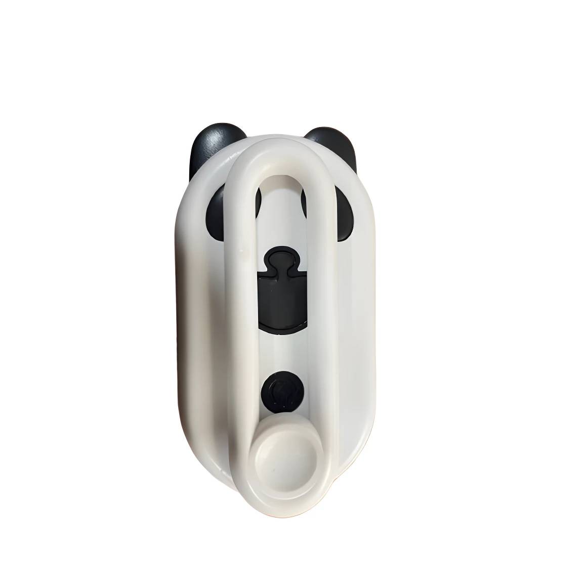 Cepillo para mascotas blanco con diseño de panda, emite vapor, para uso principal.
