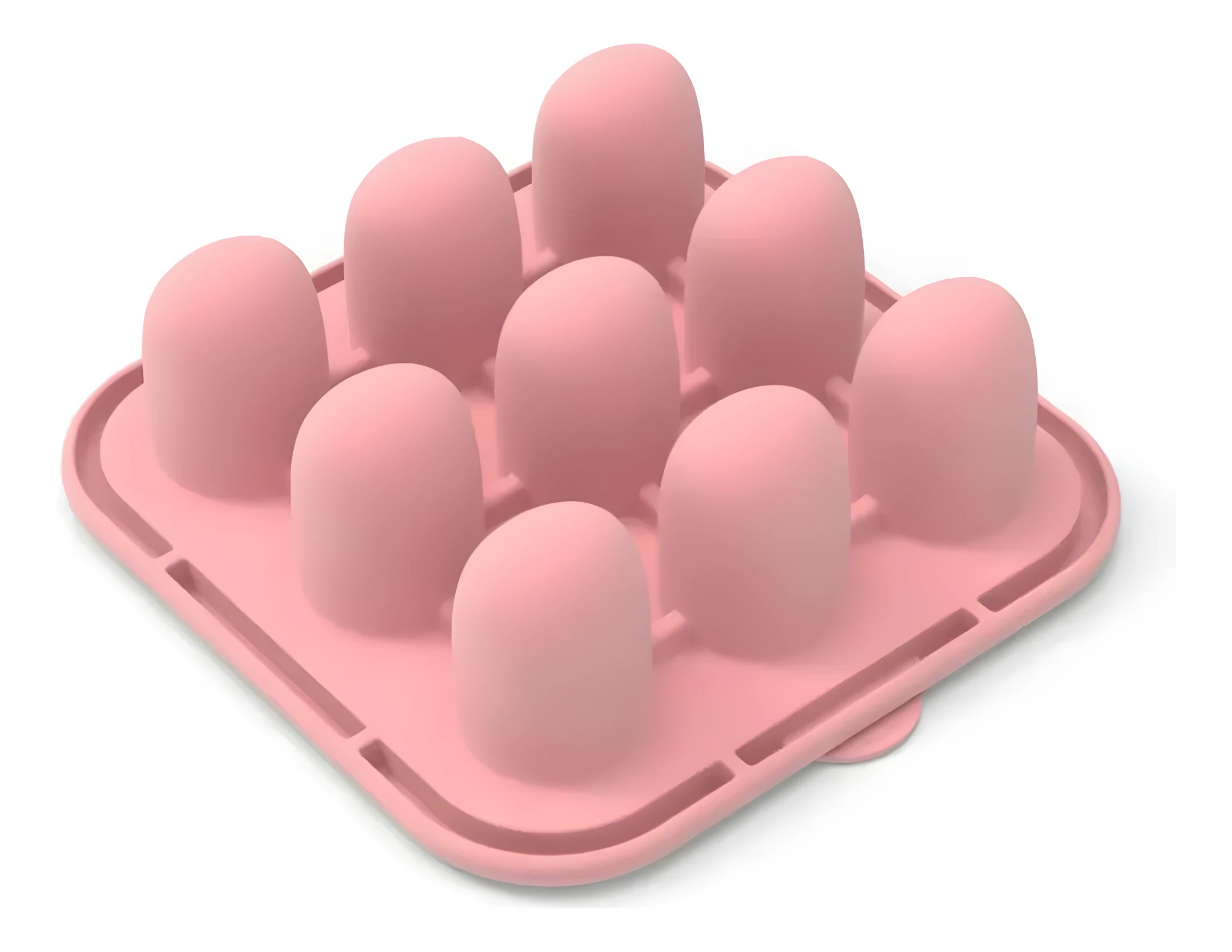 Set x2 chupos de fruta en silicona rosa pastel, ideal para alimentar bebés.
