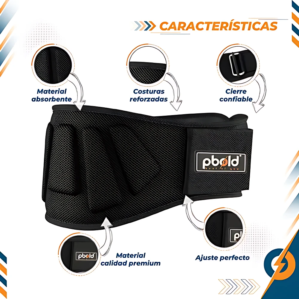 Cinturón de levantamiento de pesas negro, talla S, con material absorbente, costuras reforzadas, cierre confiable y ajuste perfecto.