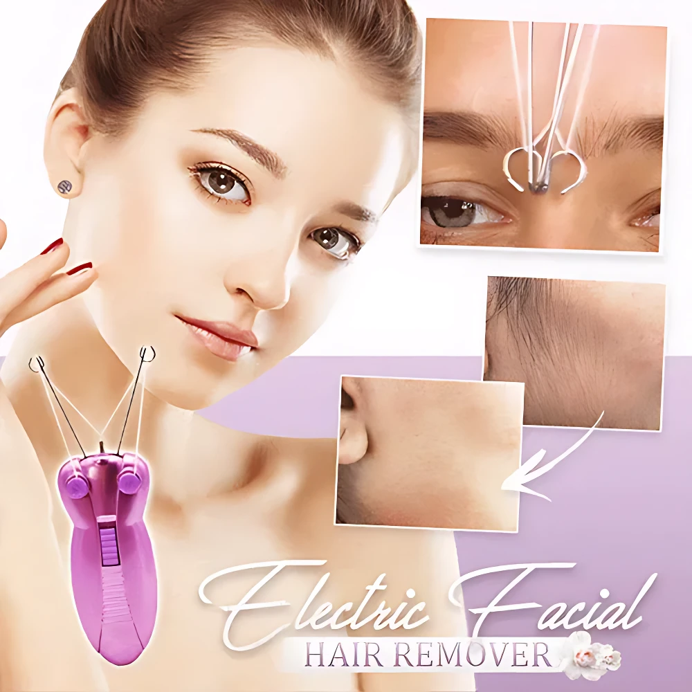 Depilador facial eléctrico Kemei rosa con discos giratorios, ideal para eliminar vello de la raíz y lograr piel suave.