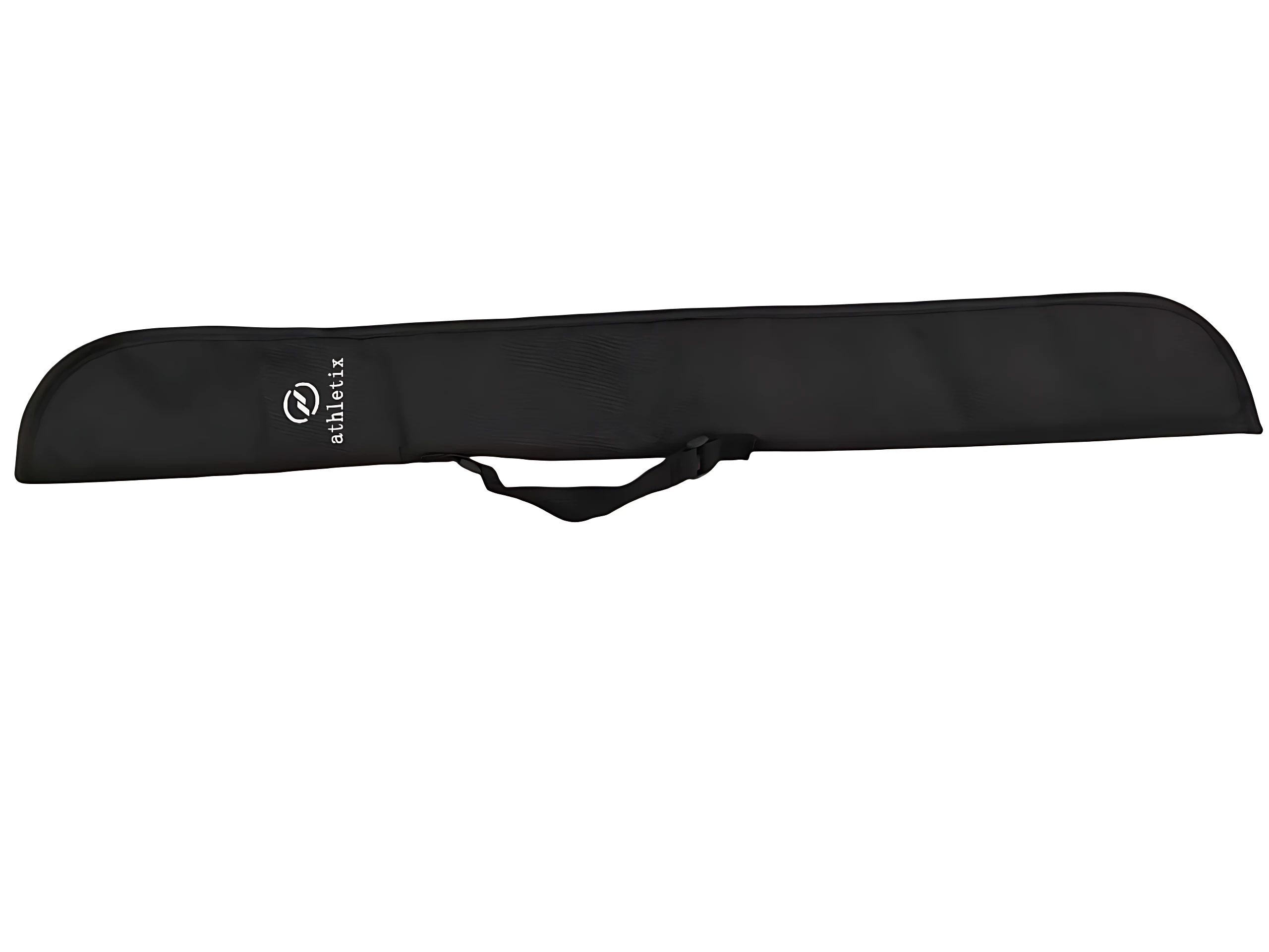Estuche negro semi-rígido para taco de billar de 2 piezas con logo "athletix" y correa.