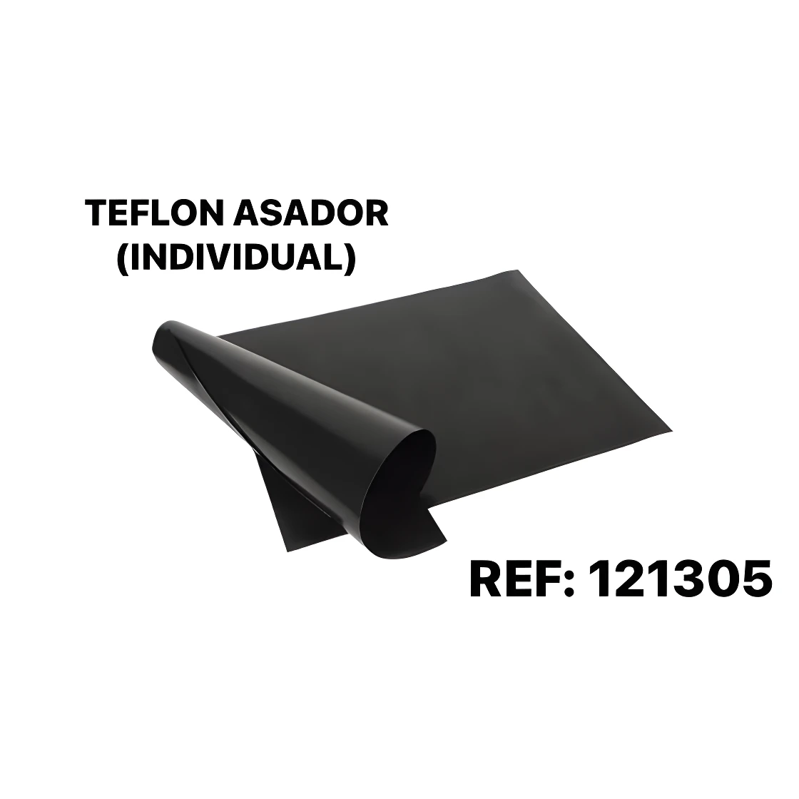 Manta teflón negra individual para parrilla, referencia 121305.