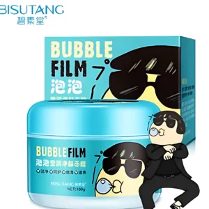 Crema facial "Bubble Film" de Bisutang, 100g, limpiadora de poros con caricatura animada.