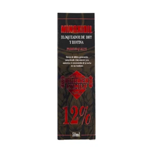 Tónico Minoxidil Barber Family 12% para crecimiento de barba, 50ml, bloqueador DHT y biotina.
