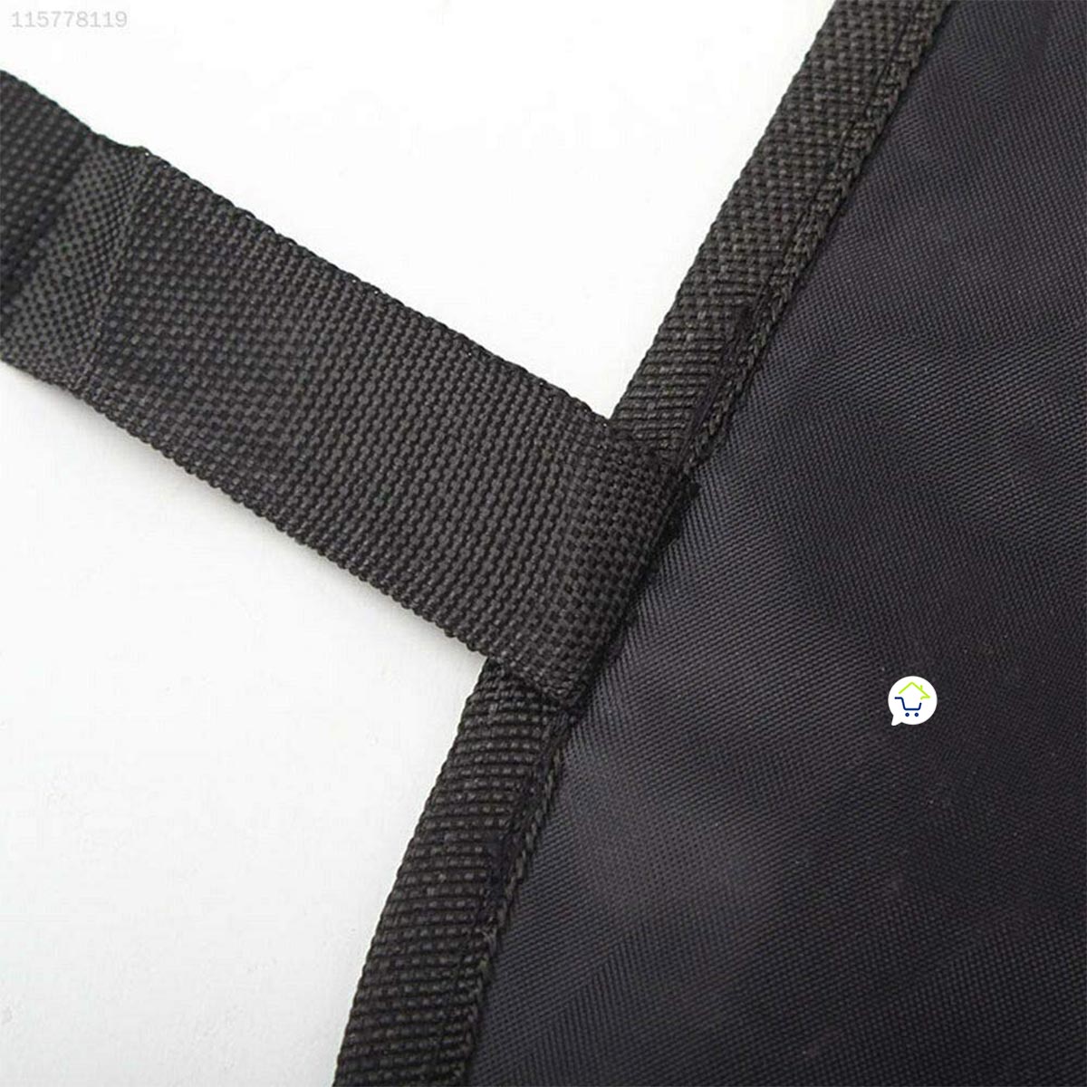 Set x2 organizador de asiento trasero de carro negro con correa de tela resistente.