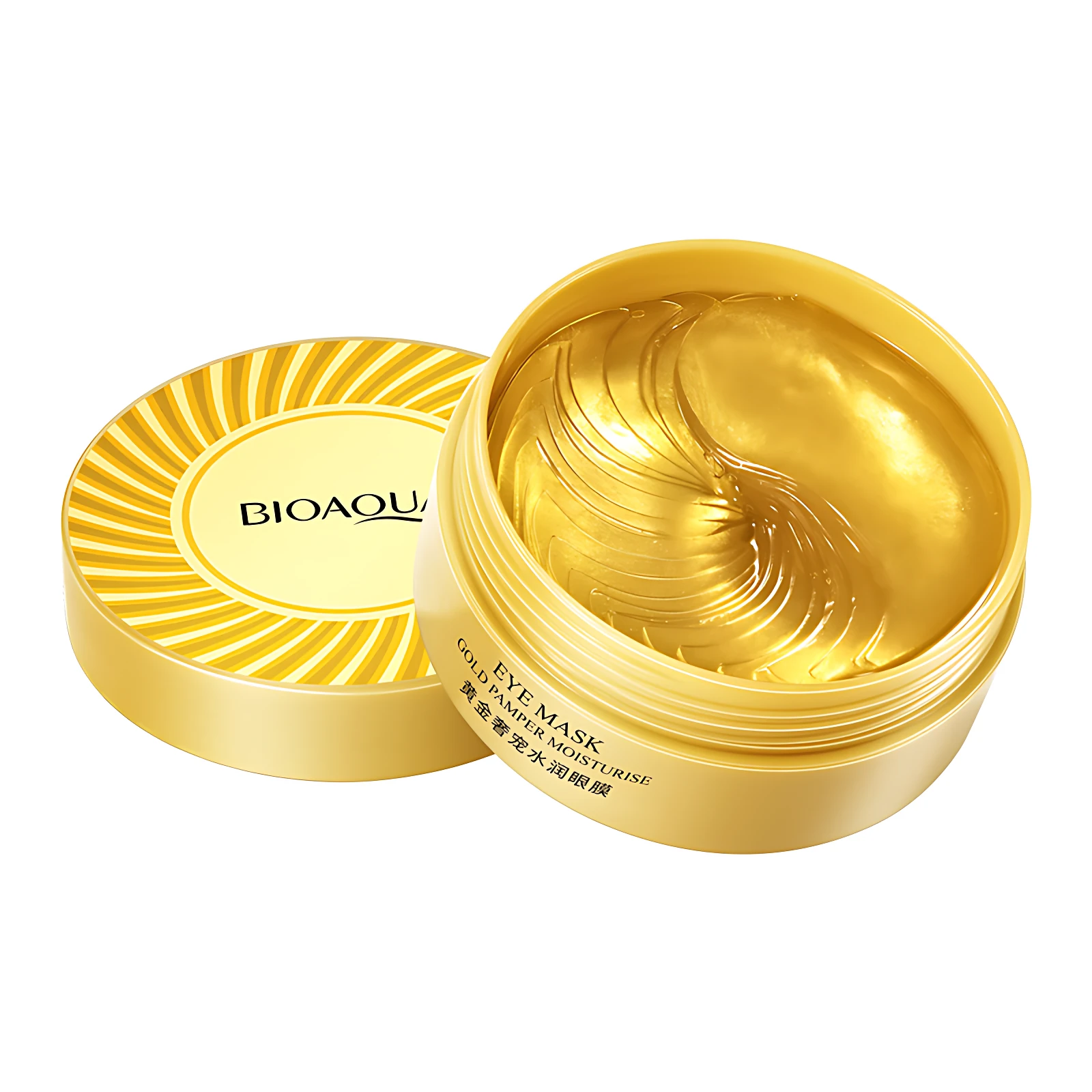 Set x2 parches para ojeras BIOAQUA, dorados, revitalizan e hidratan.