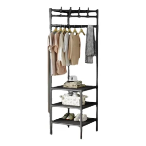 Perchero Esquinero Triangular con Estante - Organiza y ahorra espacio en tu hogar