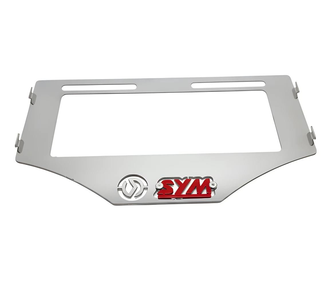 Porta placa Sym 3D plateado para Adxtg 150.