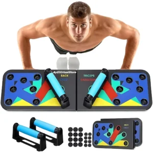 Soporte Push Up Modular con Codificación Color para Flexiones - Entrena Pecho Espalda y Tríceps