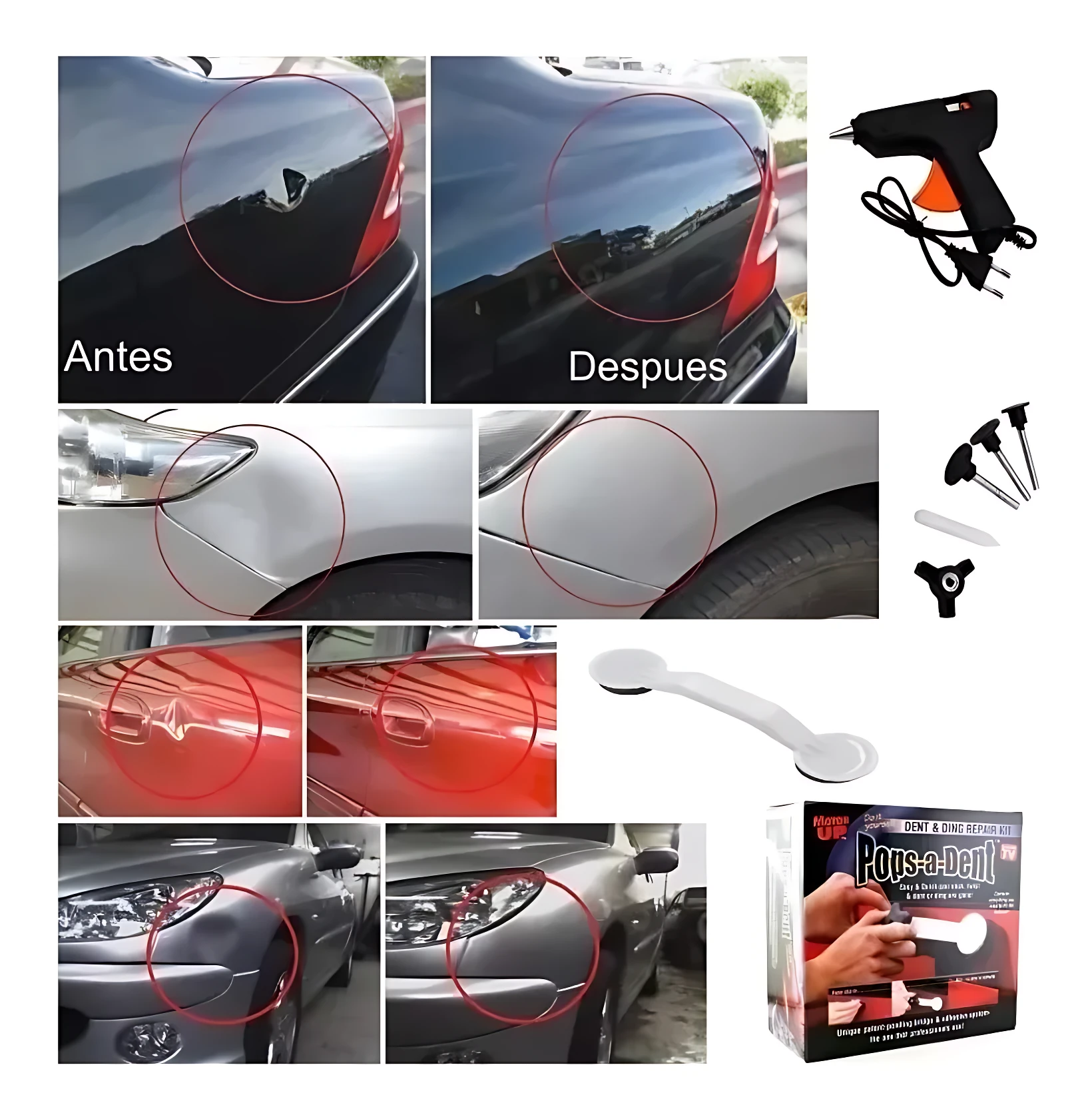 Kit Reparación Abolladuras Coche - Elimina golpes sin dañar la pintura