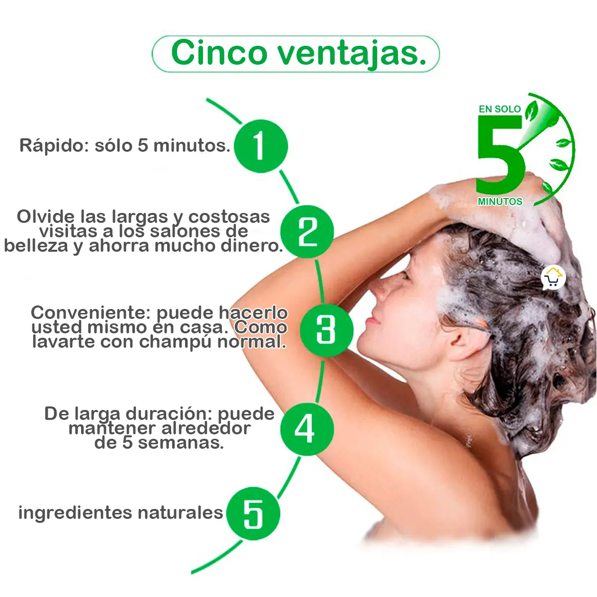 Set x10 Shampoo Black Hair: cubre canas en 5 minutos. 5 ventajas, 10 sobres.